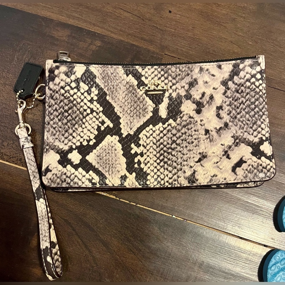 Coach Wristlet Wallet-Python Print